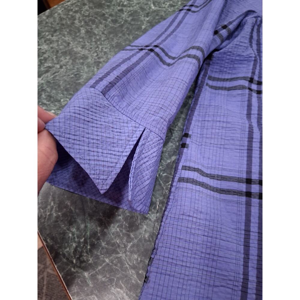 Habitat Purple Plaid Button-Front Shirt - Picture 3 of 11